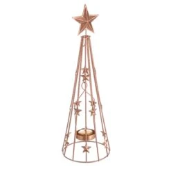 Porta Candela Rame Albero+Cometa