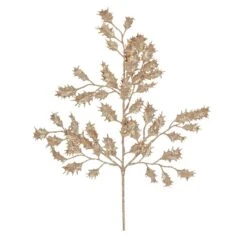 Ramo Agrifoglio Glitter Oro H=53cm