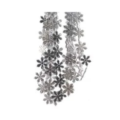 Ghirlanda Di Fiocchi Di Neve 270cm - Argento