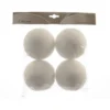 4 Palle 10cm Con Neve Bianche