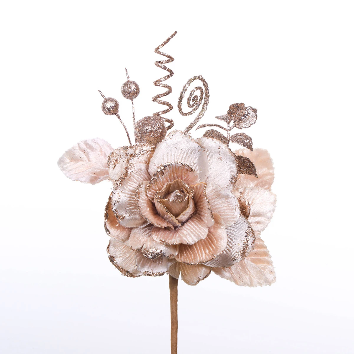 Pick Rosa Con Ruscus 21cm 1 Pick Rosa Con Ruscus 21cm