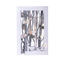 Quadretto Natale Con 10 LED - H=37cm