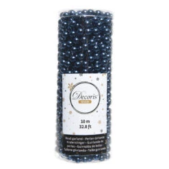 Filo Decorativo Natalizio Con Palline 1000cm Blu Notte