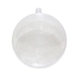 Pallina Natalizia 150mm Apribile Trasparente