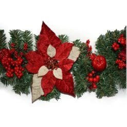 Ghirlanda Con Stelle Di Natale E Mele 180cm