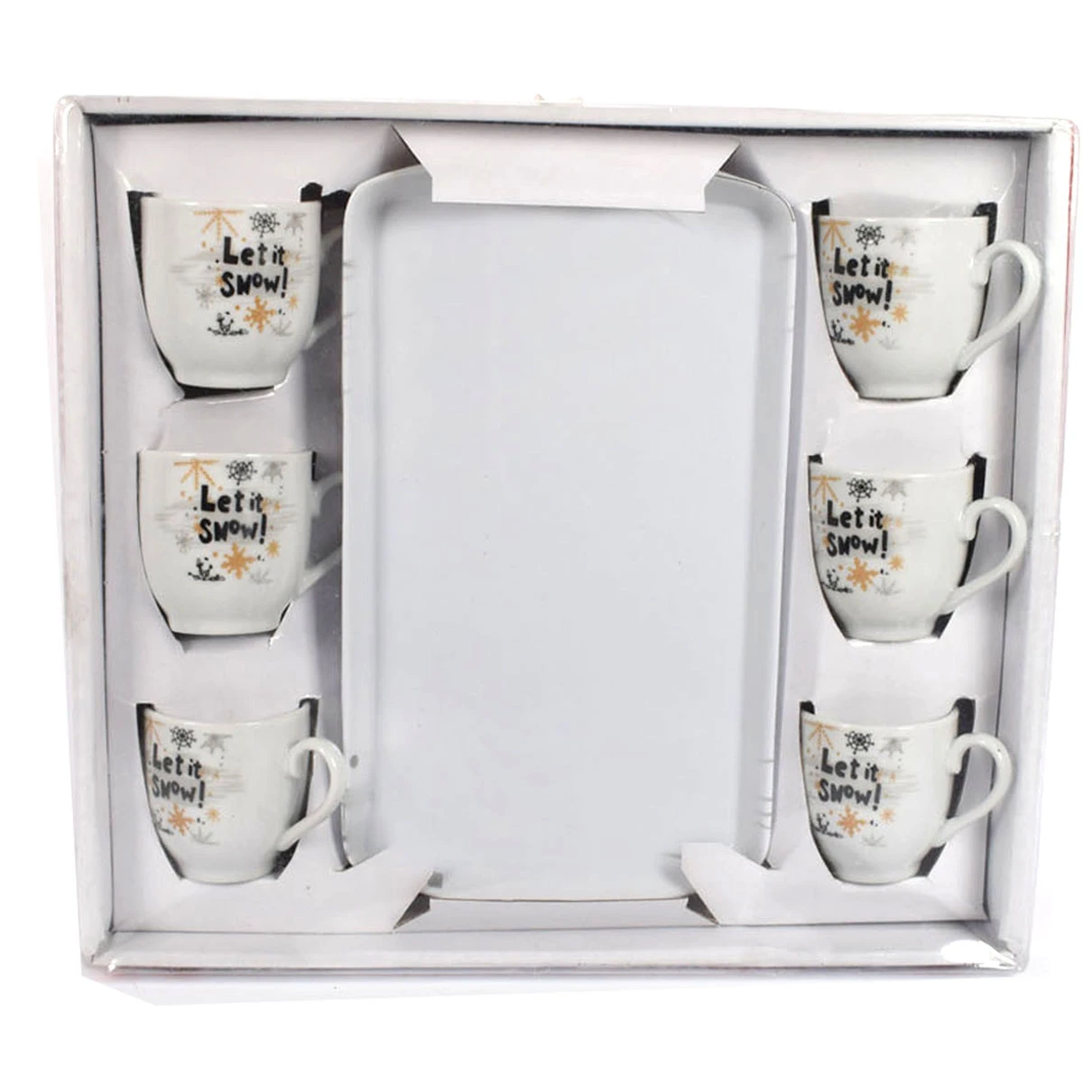 Set 6 Tazzine E Vassoio Con Decorazioni Natalizie 2 Set 6 Tazzine E Vassoio Con Decorazioni Natalizie - immagine 2