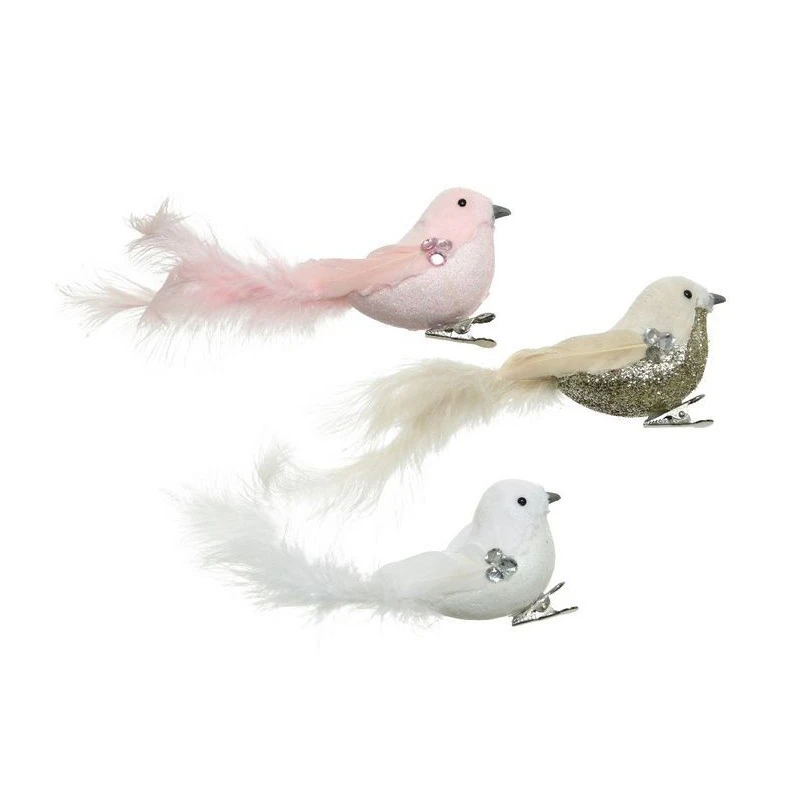 Uccellino Decorativo Con Clip E Strass 18x5x5 Cm 1 Uccellino Decorativo Con Clip E Strass 18x5x5 Cm