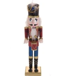 Soldatino Schiaccianoci In Legno 38 Cm -Negozio Di Decorazioni Natalizie 0032896 soldatino schiaccianoci in legno 38 cm