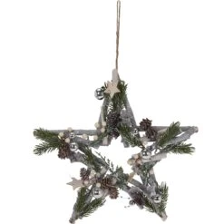 Fuoriporta A Stella In Legno 35 Cm