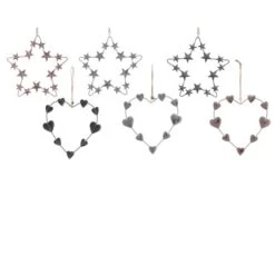 Addobbo Natalizio 15x14cm - Cuore/Stella