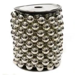 Filo Decorativo Natalizio Perle 500cm Argento