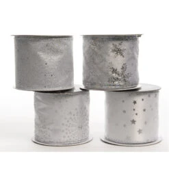 Nastro Per Regali - 6,3x270 Cm Bianco & Argento