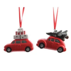 Decorazione Natalizia Pendente Macchina Rossa