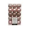 30 Palline Natalizie 60mm Infrangibili Rosa Cipria