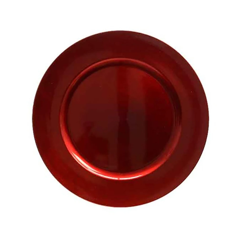 Sottopiatto Natalizio Plastica 33cm Rosso 1 Sottopiatto Natalizio Plastica 33cm Rosso