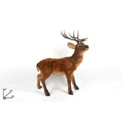 Cervo Con Pelliccia 67cm -Negozio Di Decorazioni Natalizie 0058172 cervo con pelliccia 67cm