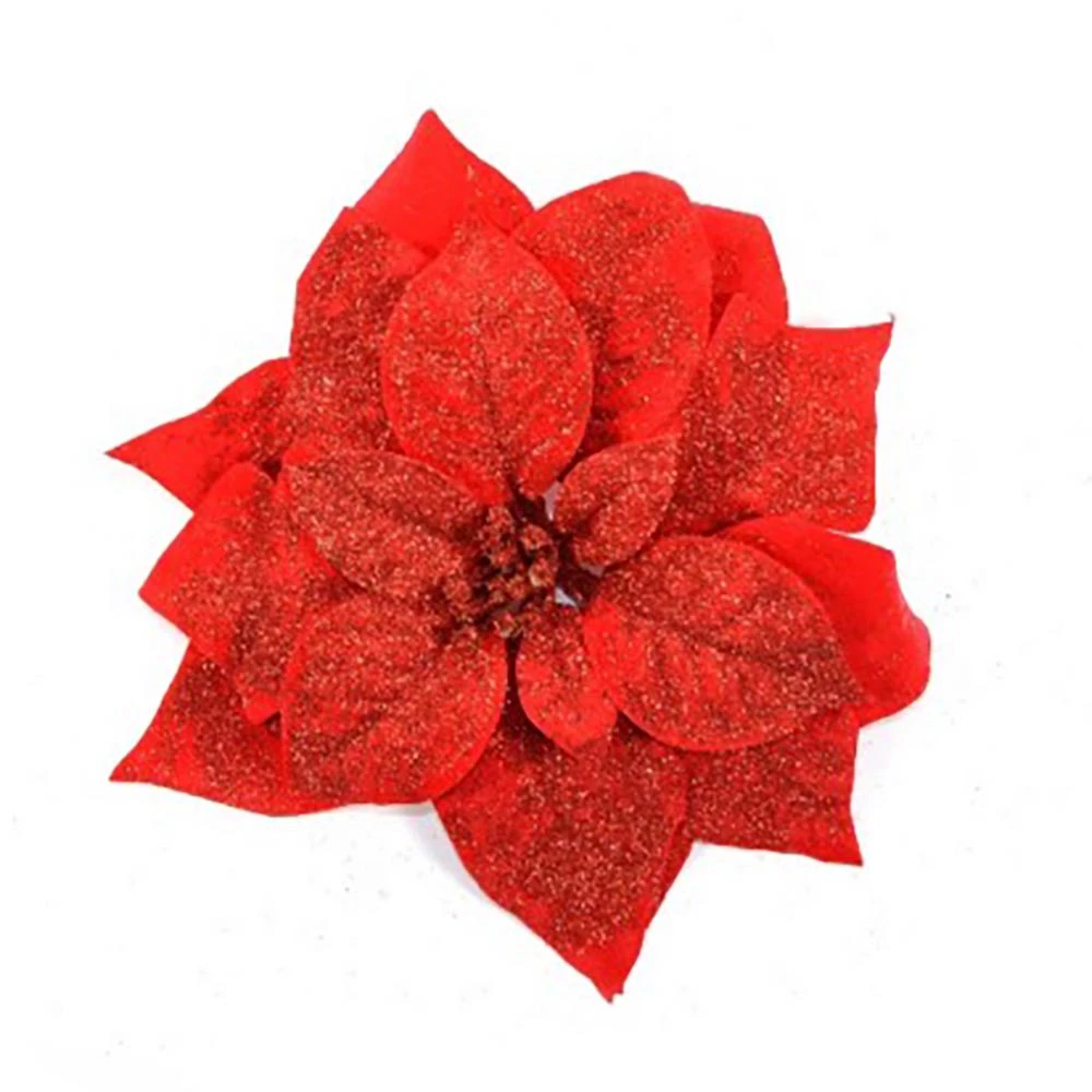 Addobbo Floreale Stella Di Natale 25cm Rosso 1 Addobbo Floreale Stella Di Natale 25cm Rosso