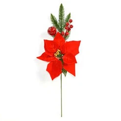 Addobbo Floreale Stella Di Natale Con Bacche E Frutta 48cm