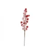 Addobbo Floreale Ramo Decorativo Bacche Innevato 27cm Rosso