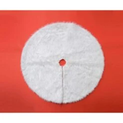 Copri Base Albero Di Natale Pelliccia 80cm Bianco