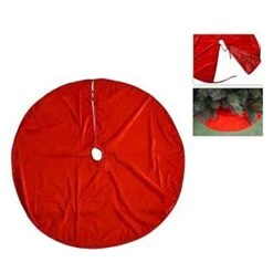 Copri Base Albero Di Natale Velluto 120cm Rosso