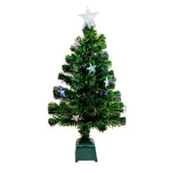 Albero Di Natale Con Fibre Ottiche 80 Cm