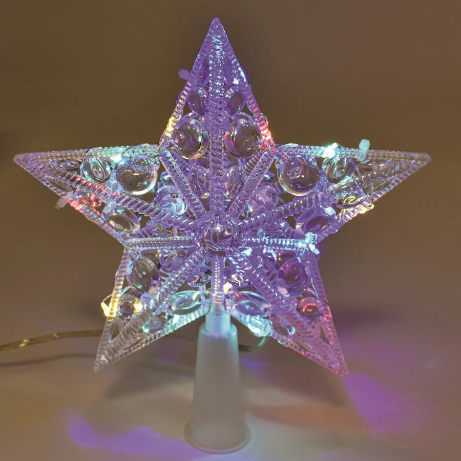 Puntale Luminoso Con Gemme 20 Nano LED Luce Fissa Multicolor A Batteria 22 Cm 2 Puntale Luminoso Con Gemme 20 Nano LED Luce Fissa Multicolor A Batteria 22 Cm - immagine 2