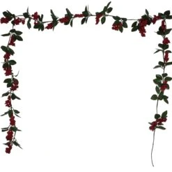 Ghirlanda Natalizia Con Bacche Rosse 280cm