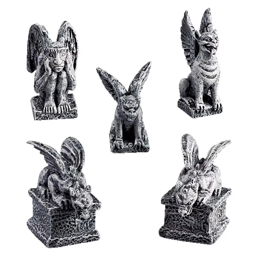 Lemax Gargoyles, Set Of 5 - 52124 1 Lemax Gargoyles, Set Of 5 - 52124
