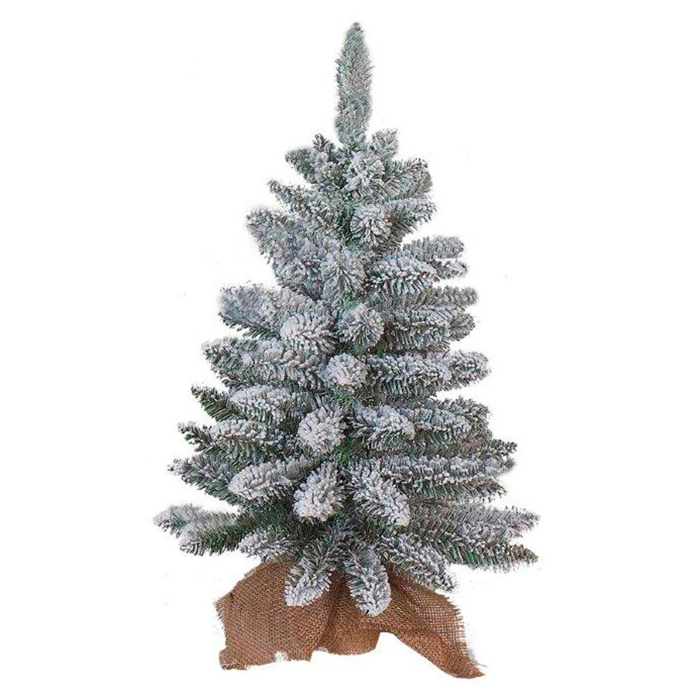 Flora Mini Albero Di Natale Innevato Con Base Foderata In Juta 45 Cm 1 Flora Mini Albero Di Natale Innevato Con Base Foderata In Juta 45 Cm