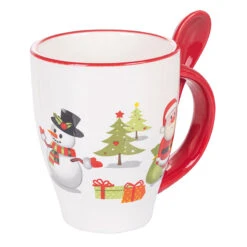 Villa D'Este Tazza Mug Da Natale In Ceramica Con Cucchiaino -Negozio Di Decorazioni Natalizie 0097807 villa deste tazza mug da natale in ceramica con cucchiaino