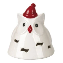 Villa D'Este Gufo Di Natale Grande Con Led In Ceramica -Negozio Di Decorazioni Natalizie 0097898 villa deste gufo di natale grande con led in ceramica