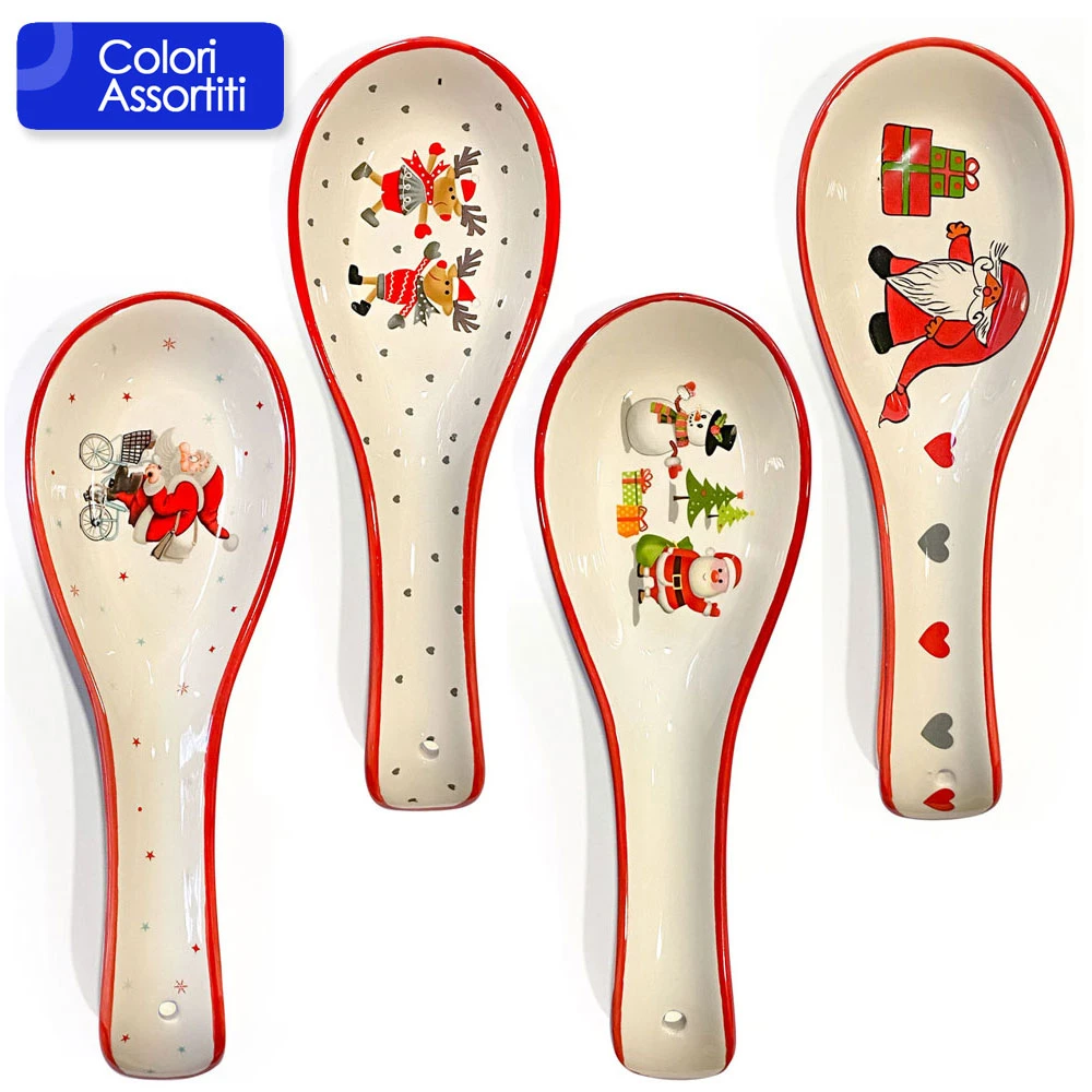 Villa D'Este Poggia Mestolo Natalizio In Ceramica 1 Villa D'Este Poggia Mestolo Natalizio In Ceramica